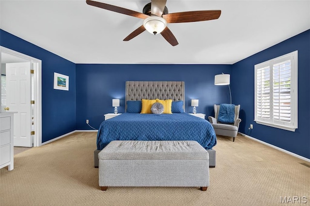 2426 Guardian Ct, Arnold, MO 63010 - carpeted bedroom with baseboards and ceiling fan