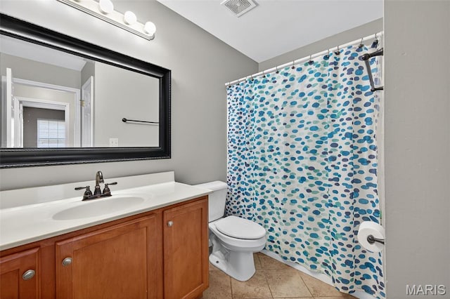 2426 Guardian Ct, Arnold, MO 63010 - bathroom featuring vanity, tile patterned floors, and a shower with curtain