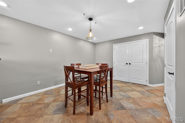 2426 Guardian Ct, Arnold, MO 63010 - dining area featuring stone tile flooring and recessed lighting