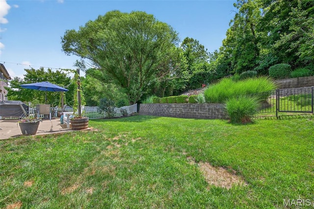 2426 Guardian Ct, Arnold, MO 63010 - fenced backyard with a patio