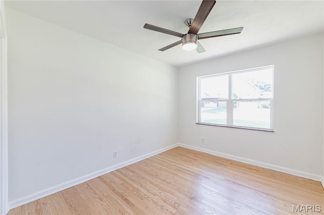 7315 Cheshire Ln, Affton, MO 63123 - unfurnished room with light wood-type flooring and a ceiling fan