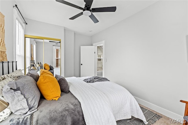 2725 Macklind Ave, Saint Louis, MO 63139 - bedroom featuring a closet and a ceiling fan