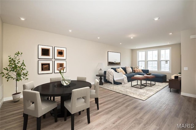 1347 W Gateway Hts W Unit 53-603, Richmond Heights, MO 63144 - dining area featuring wood finished floors and recessed lighting