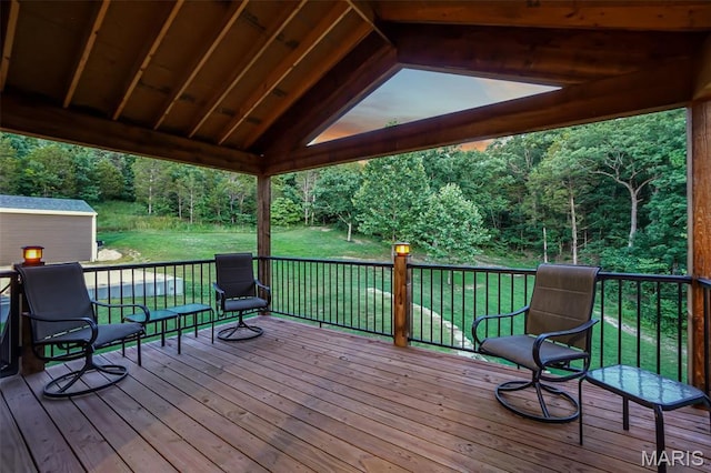 8224 Wild Acre Meadows Dr, Hillsboro, MO 63050 - wooden terrace with a lawn