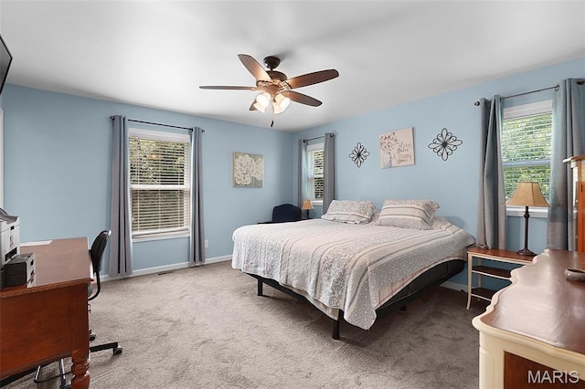 8224 Wild Acre Meadows Dr, Hillsboro, MO 63050 - carpeted bedroom featuring an office area and a ceiling fan