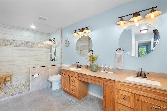 8224 Wild Acre Meadows Dr, Hillsboro, MO 63050 - full bath featuring double vanity, walk in shower, and tile patterned flooring