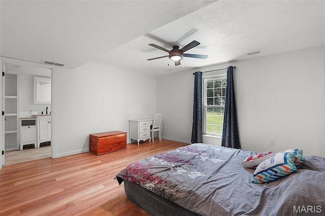 8224 Wild Acre Meadows Dr, Hillsboro, MO 63050 - bedroom featuring light wood-style flooring and a ceiling fan