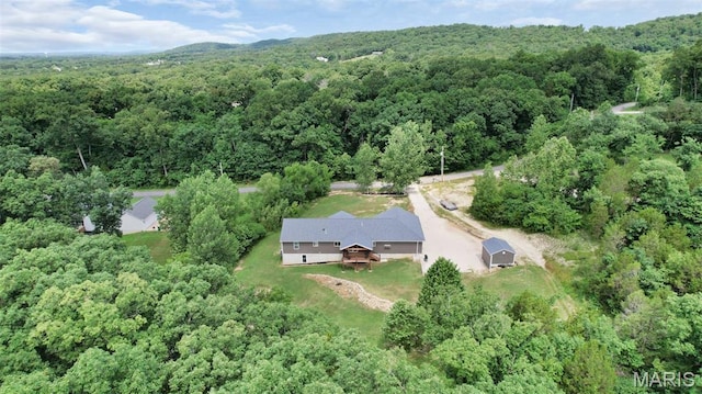 8224 Wild Acre Meadows Dr, Hillsboro, MO 63050 - aerial overview of property's location featuring a heavily wooded area