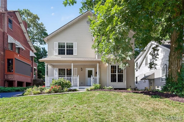 432 Clark Ave, Webster Groves, MO 63119 - view of front of property with covered porch and a front lawn