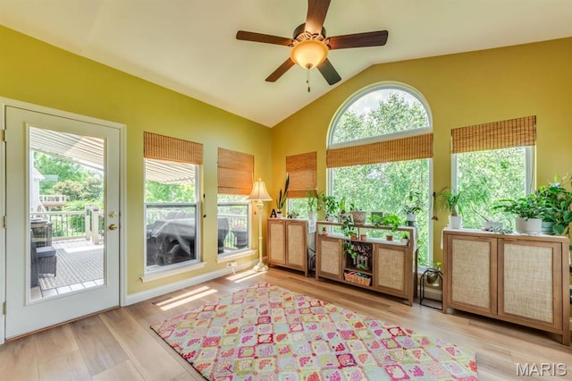 3026 Windsor Point Dr, Saint Louis, MO 63129 - sunroom with wood finished floors and high vaulted ceiling