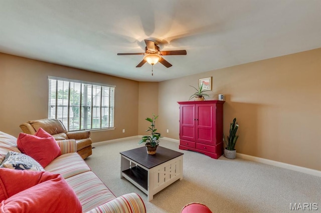 3026 Windsor Point Dr, Saint Louis, MO 63129 - living area featuring ceiling fan and carpet floors