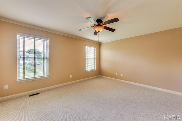3026 Windsor Point Dr, Saint Louis, MO 63129 - unfurnished room featuring crown molding, a ceiling fan, and carpet floors
