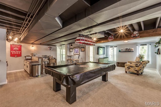 3026 Windsor Point Dr, Saint Louis, MO 63129 - game room featuring carpet, wet bar, and billiards table