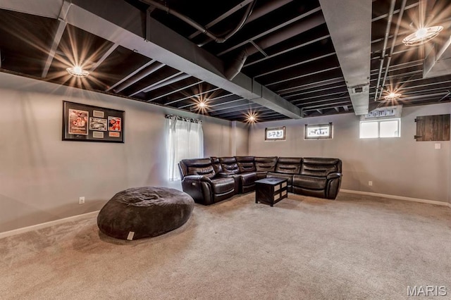3026 Windsor Point Dr, Saint Louis, MO 63129 - living area with baseboards and carpet