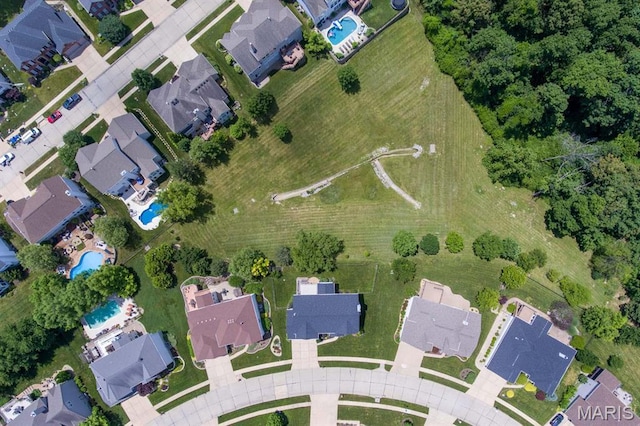 3026 Windsor Point Dr, Saint Louis, MO 63129 - aerial overview of property's location featuring nearby suburban area and a pool area