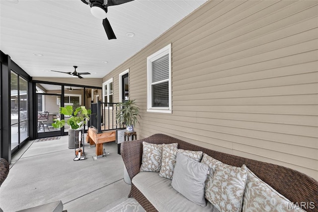 11365 Inverness Ln, Maryland Heights, MO 63043 - deck featuring ceiling fan