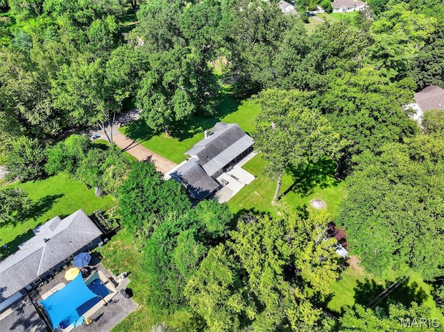 11365 Inverness Ln, Maryland Heights, MO 63043 - drone / aerial view of a pool area