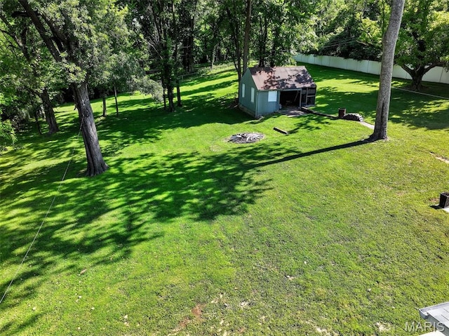11365 Inverness Ln, Maryland Heights, MO 63043 - view of grassy yard featuring an outbuilding