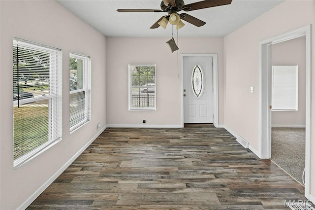 208 Washington Ave, East Alton, IL 62024 - entryway with ceiling fan and wood finished floors