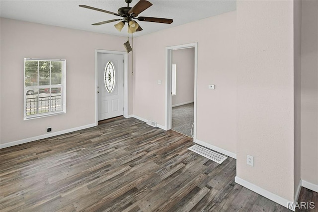 208 Washington Ave, East Alton, IL 62024 - spare room with ceiling fan and wood finished floors