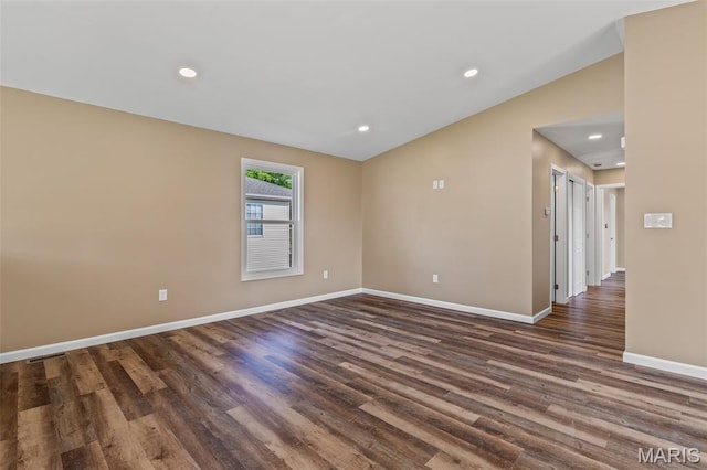 600 Allen Place, De Soto, MO 63020 - unfurnished room featuring dark wood-style flooring and recessed lighting