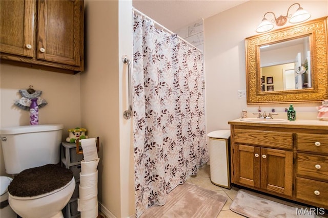 5707 Cedar Rdg, Poplar Bluff, MO 63901 - full bath with vanity, curtained shower, and tile patterned flooring