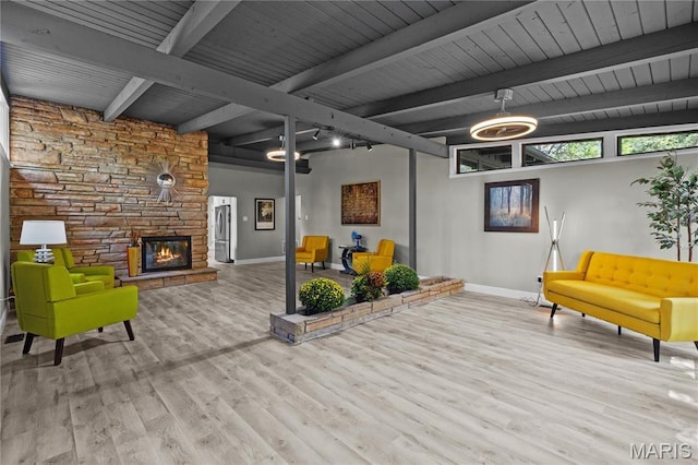 1562 Starlight Dr, Saint Louis, MO 63135 - building lobby featuring a wooden ceiling with exposed beams