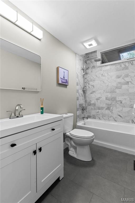 1562 Starlight Dr, Saint Louis, MO 63135 - full bath with vanity, shower / tub combination, and tile patterned floors