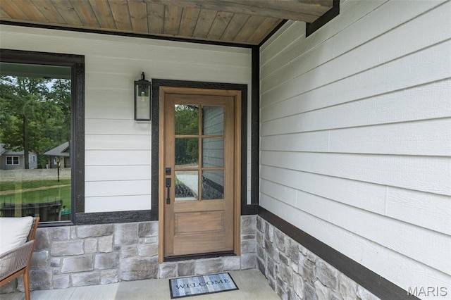 10028 Debbie Pl, Bonne Terre, MO 63628 - entrance to property featuring stone siding