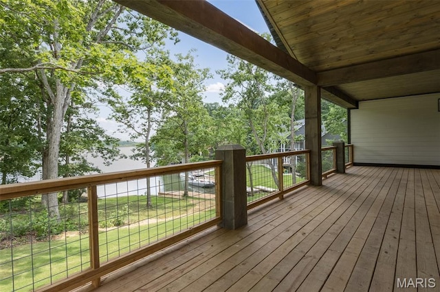 10028 Debbie Pl, Bonne Terre, MO 63628 - wooden terrace with a lawn