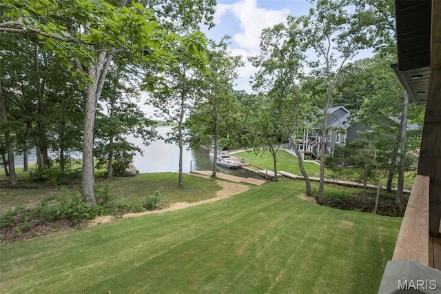 10028 Debbie Pl, Bonne Terre, MO 63628 - view of grassy yard featuring a water view