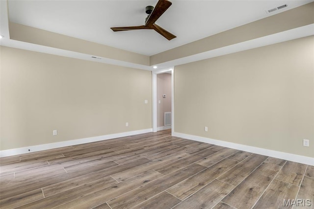 10028 Debbie Pl, Bonne Terre, MO 63628 - spare room with ceiling fan, wood finished floors, and recessed lighting