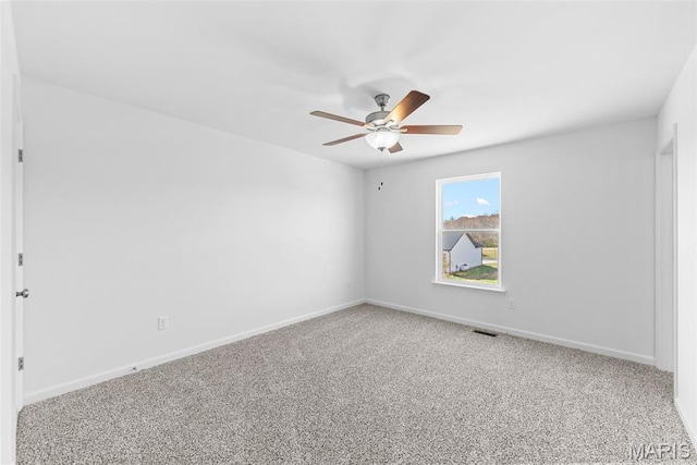 912 Gimli Ln, Wright City, MO 63390 - carpeted empty room featuring ceiling fan and baseboards