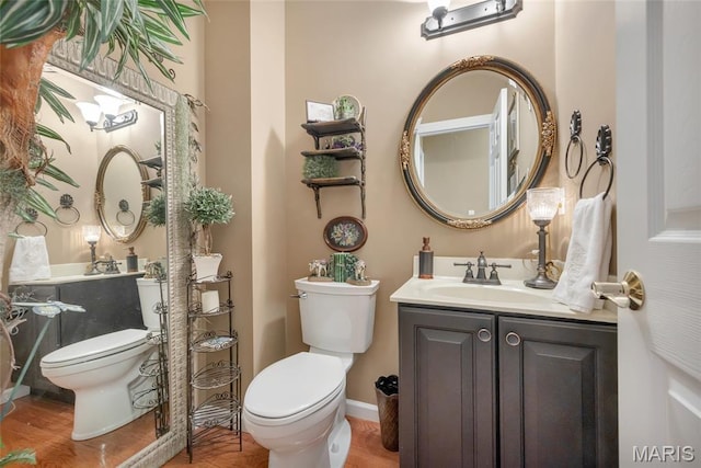 112 Wake Forest Pl, Ofallon, MO 63368 - bathroom with vanity and wood finished floors
