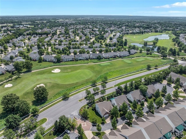 112 Wake Forest Pl, Ofallon, MO 63368 - aerial perspective of suburban area with a golf club and a large body of water