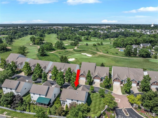 112 Wake Forest Pl, Ofallon, MO 63368 - aerial view of residential area featuring a golf course and a tree filled landscape