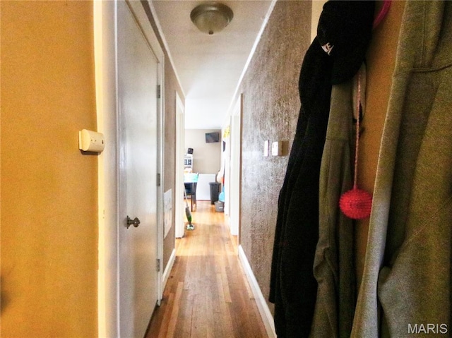5912 Arsenal St, Saint Louis, MO 63139 - hallway with wood finished floors and baseboards