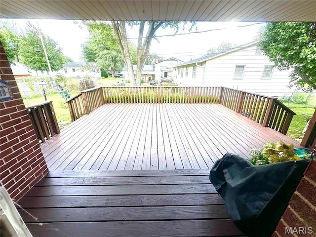 1620 N Jefferson St, Mexico, MO 65265 - wooden deck featuring a residential view