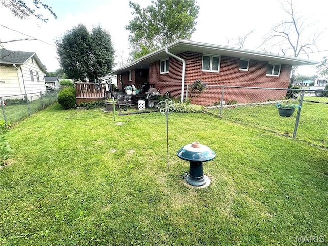 1620 N Jefferson St, Mexico, MO 65265 - back of house featuring brick siding and a deck