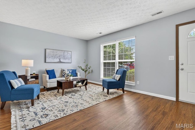 117 1st Ave, Edwardsville, IL 62025 - living room with wood finished floors and a textured ceiling