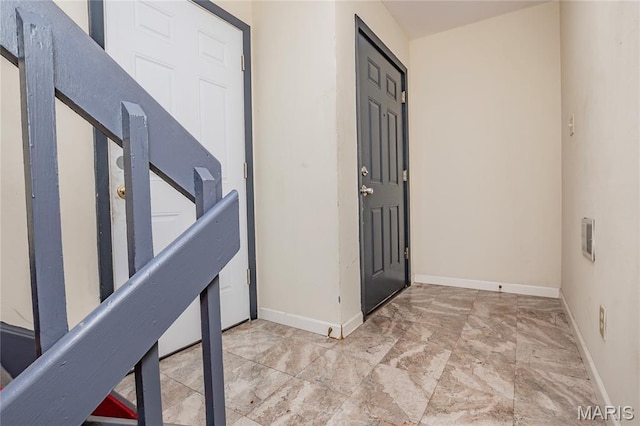 1756 Pineberry Ct, Creve Coeur Township, MO 63146 - hallway featuring baseboards and marble look tile flooring