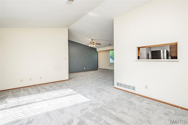 1756 Pineberry Ct, Creve Coeur Township, MO 63146 - carpeted spare room featuring a ceiling fan and lofted ceiling