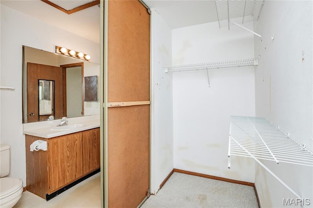 1756 Pineberry Ct, Creve Coeur Township, MO 63146 - walk in closet featuring a sink and light colored carpet
