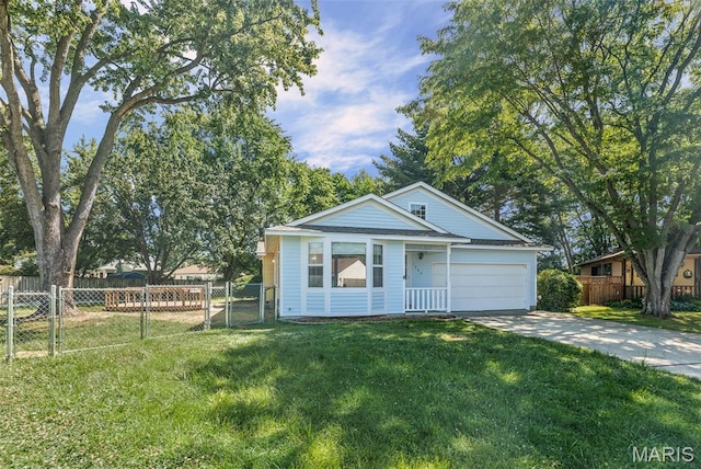 1520 Royal Oak Ct, Ofallon, IL 62269 - view of front of home with a gate, concrete driveway, and a garage