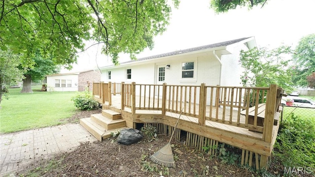 850 Cambridge Dr, Sikeston, MO 63801 - deck featuring a lawn