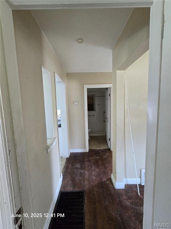 6203 Dardanella Ave, Normandy, MO 63121 - hallway featuring hardwood / wood-style flooring and baseboards