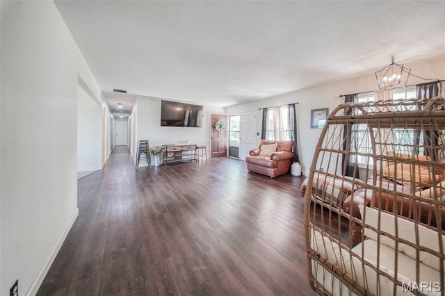 12575 State Route F, Rolla, MO 65401 - living area with a chandelier and wood finished floors
