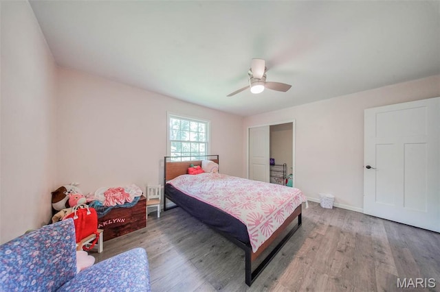 12575 State Route F, Rolla, MO 65401 - bedroom with wood finished floors and a ceiling fan