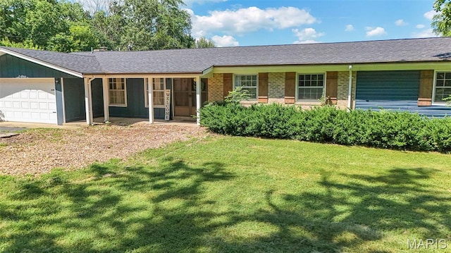 12575 State Route F, Rolla, MO 65401 - ranch-style home with an attached garage, a front lawn, and driveway