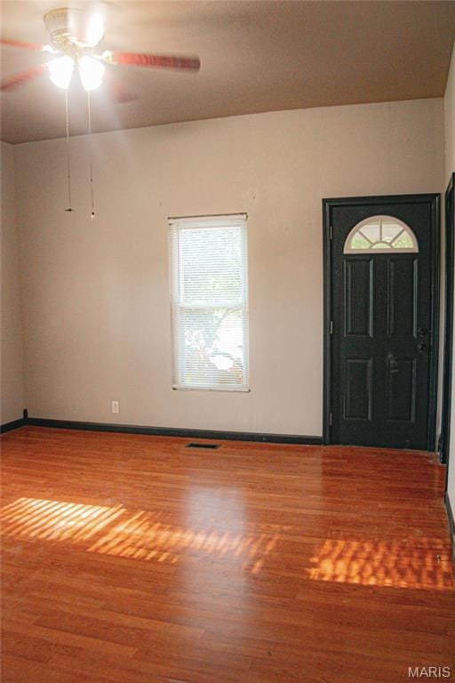 908 Birch St, Leadwood, MO 63653 - foyer featuring wood finished floors and ceiling fan
